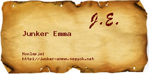 Junker Emma névjegykártya